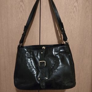 BOC by born Black Leather Shoulder Bag